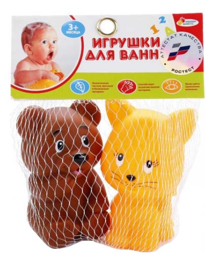 

Игрушки для ванной Кот и мишка Играем вместе LXB336_340, Кот, мишка