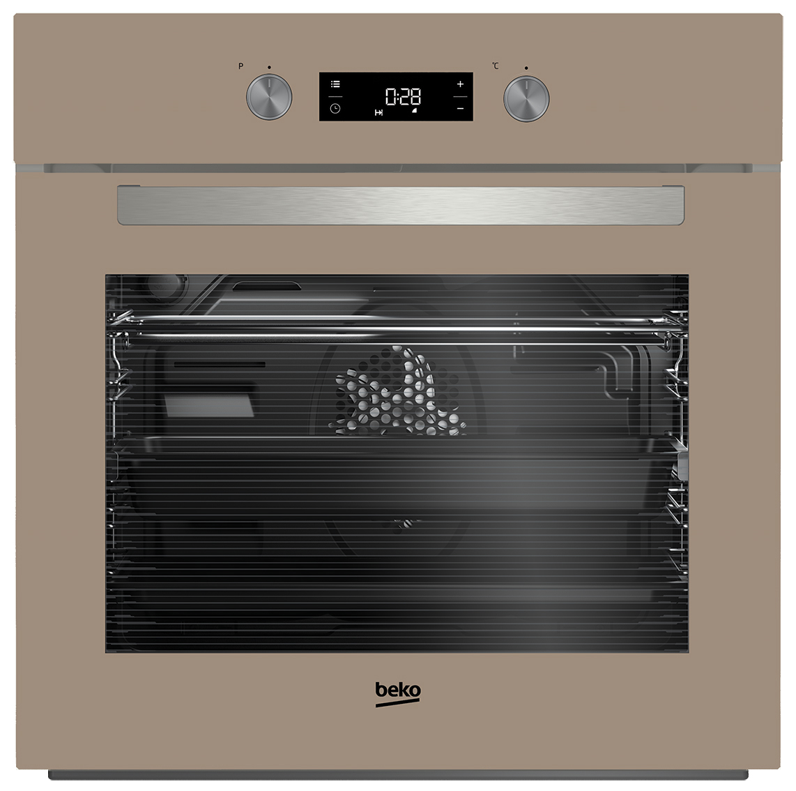 фото Встраиваемый электрический духовой шкаф beko bim24301brcs brown