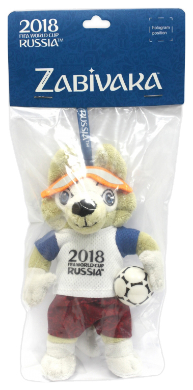 Мягкая игрушка FIFA-2018 Волк Забивака на ленточке, 16 см (Т11773)