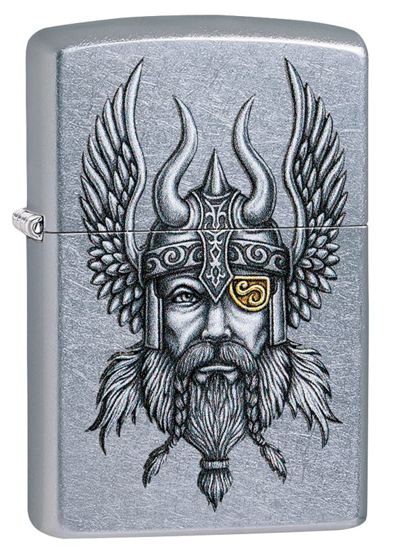 

Бензиновая зажигалка Zippo Viking Warrior Street Chrome, Серебристый, Viking Warrior