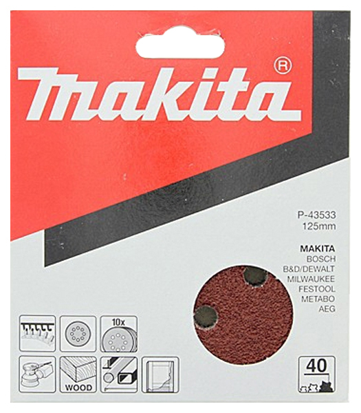 

Круг шлифовальный для эксцентриковых шлифмашин Makita 158756, P-43533