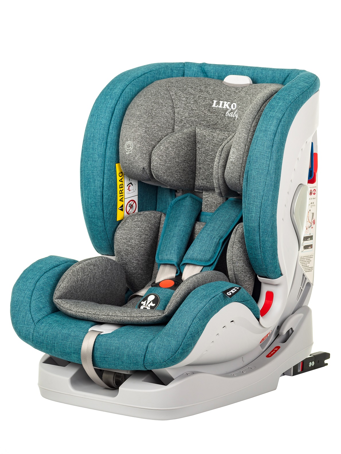 фото Автокресло liko baby sprinter isofit цв.бирюзовый гр.0/1/2/3