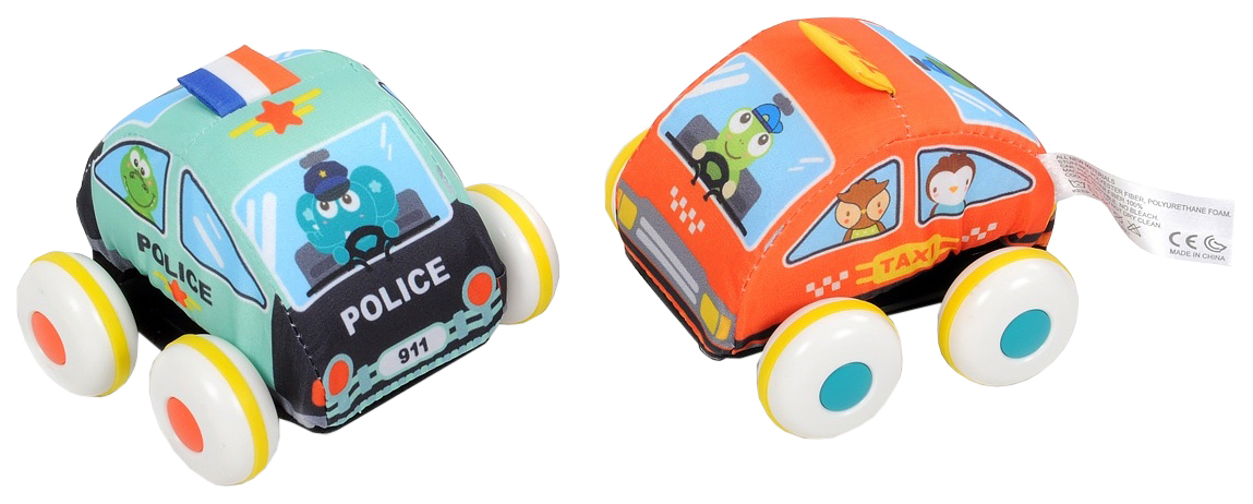 

Машинки мягкие "Веселые гонки" с инерционным механизмом Elefantino