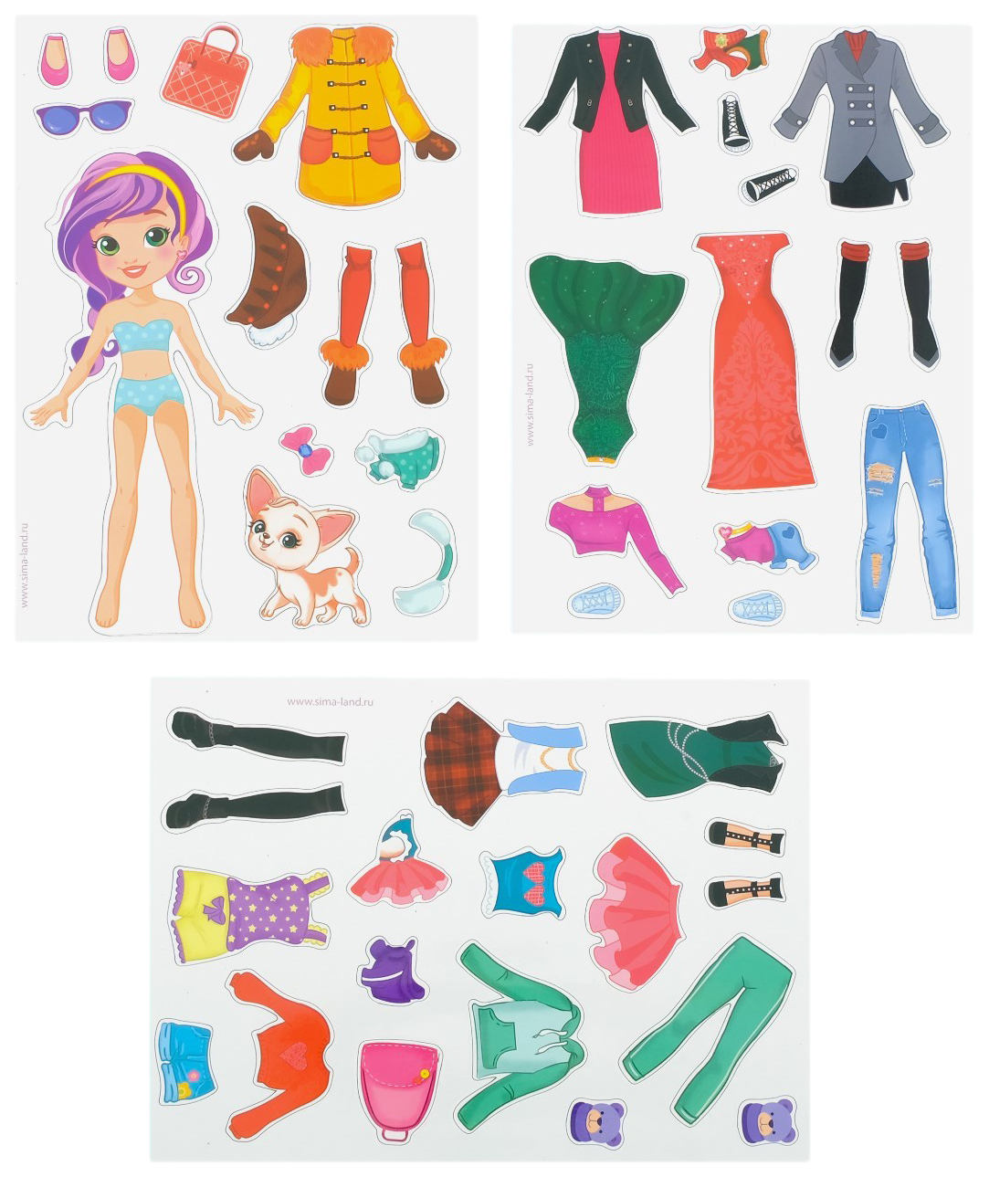 Магнитная кукла с одеждой «Лиза и Чаппи» Happy Valley кукла лиза модница 1
