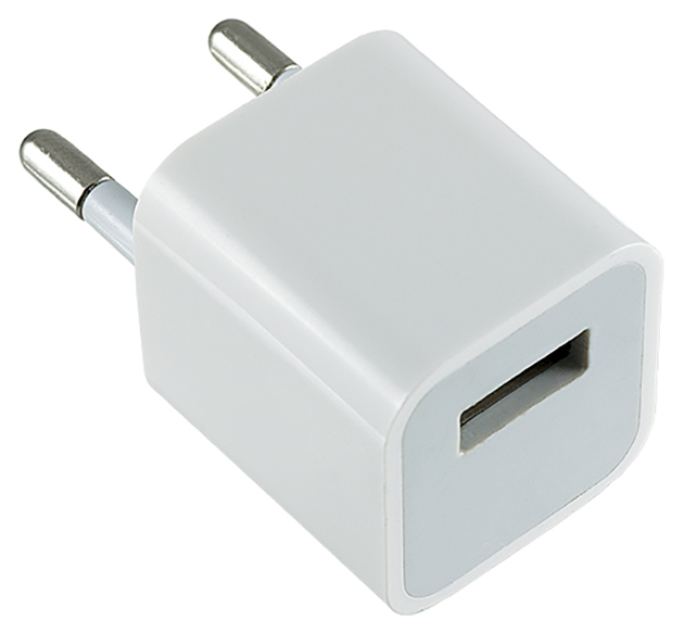 фото Сетевое зарядное устройство perfeo i4607, 1 usb, 2,1 a, white