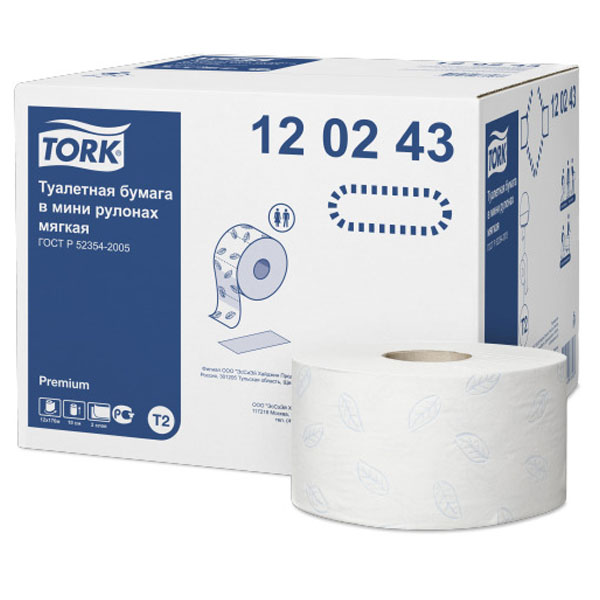 Туаленая бумага Tork Premium 2 сл, белая