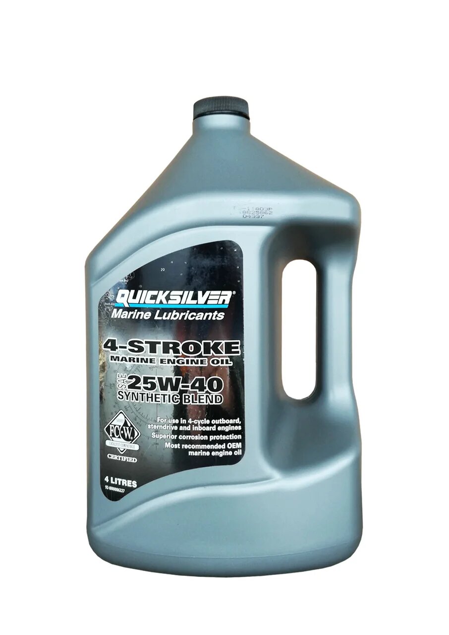 фото Моторное масло quicksilver 4-stroke marine engine oil 25w-40 4л