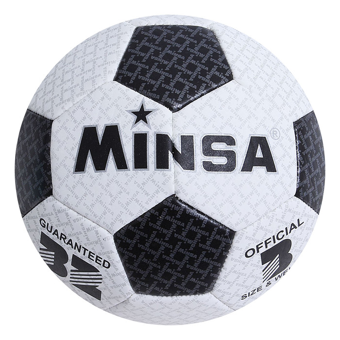 Футбольный мяч Minsa 12200 PU №3 white/black