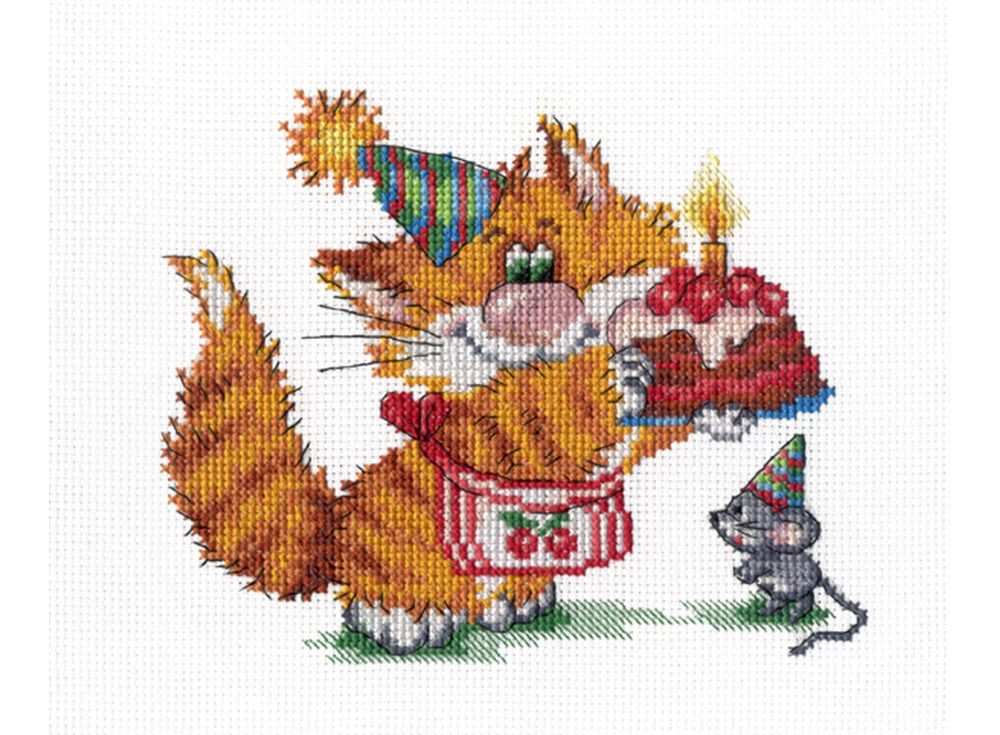 Набор для вышивания МП студия Рыжий кот. День рождения