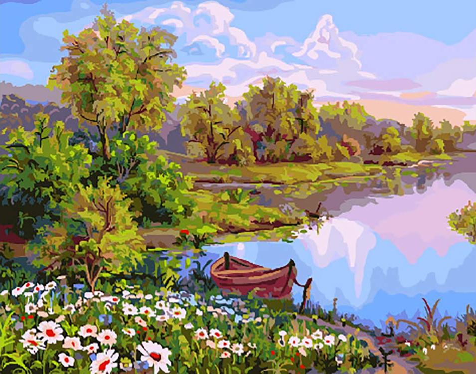 

Живопись по номерам Paintboy Ромашковый берег 40x50, Ромашковый берег