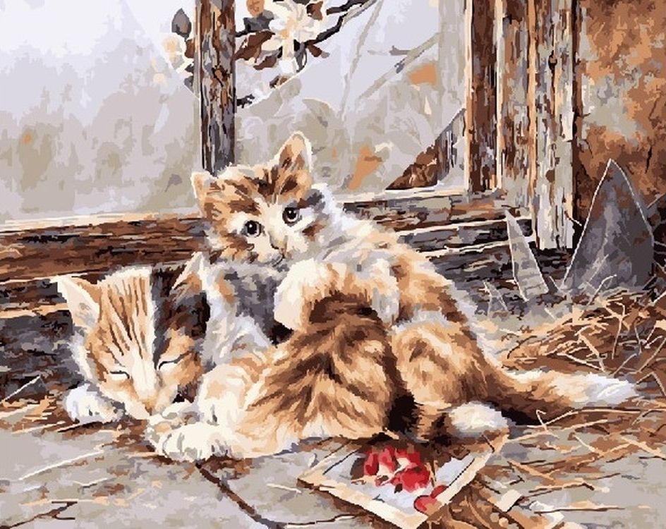 

Живопись по номерам Paintboy Котята 40x50, Котята