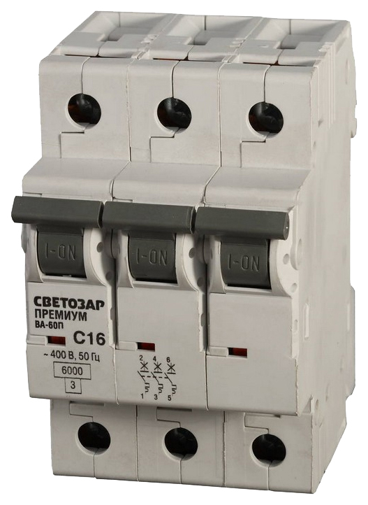 Автоматический выключатель СВЕТОЗАР SV-49023-10-C 10 A 6 кА 400 В