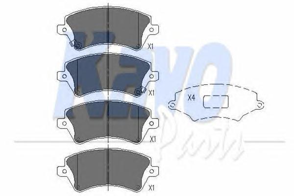 фото Комплект тормозных колодок kavo parts kbp9012