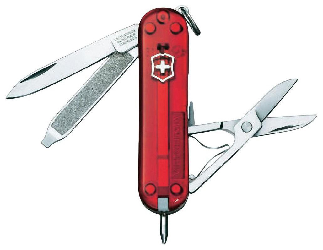 

Мультитул Victorinox Classic Signature, красный/прозрачный, 7 опций, Classic SD