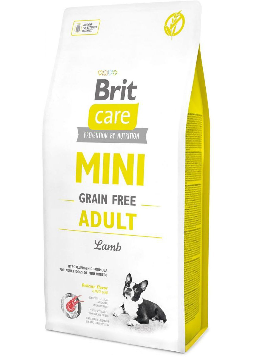 фото Сухой корм для собак brit care mini grain free adult, для мелких пород, ягненок, 7кг