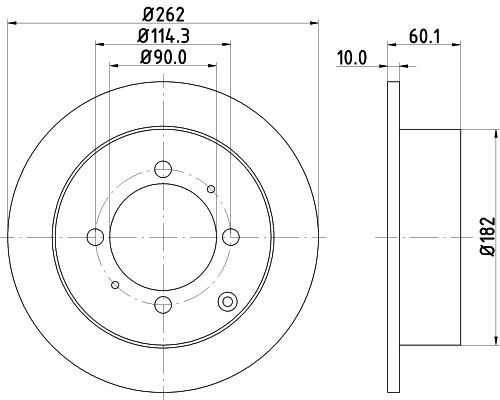 фото Тормозной диск hella pagid 8dd 355 107-331