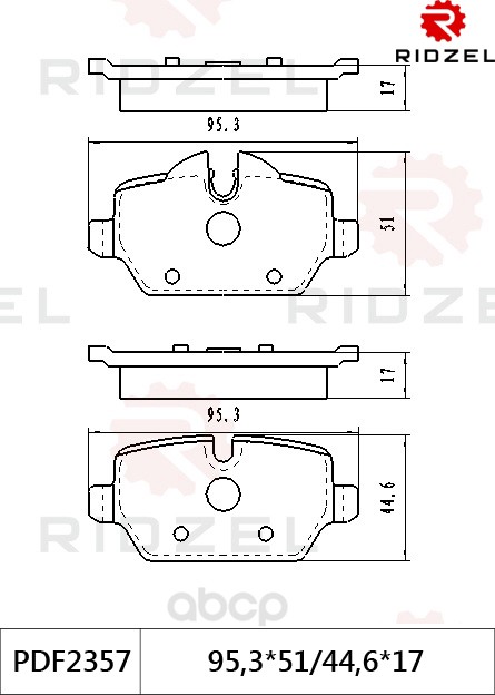 

Комплект тормозных колодок RIDZEL PDF2357