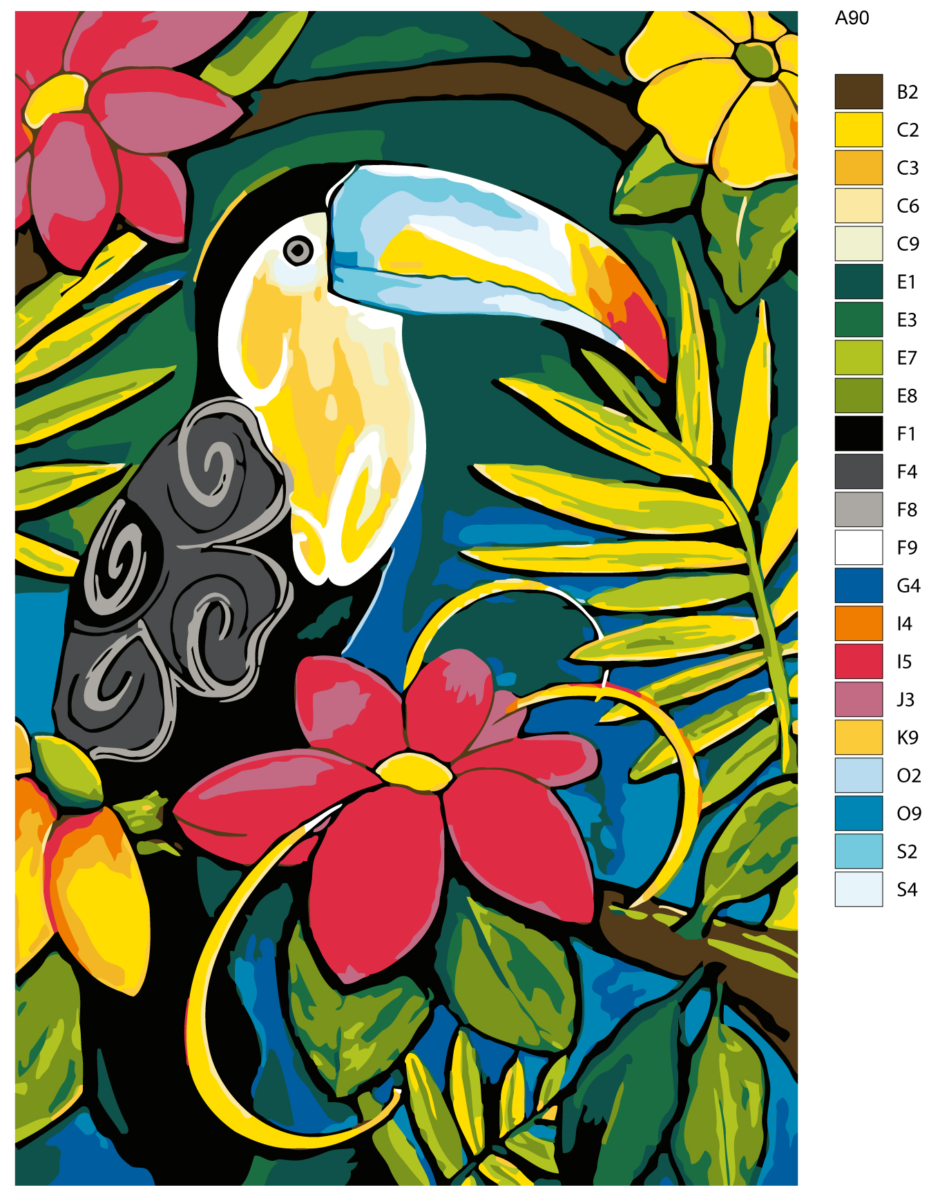 

Картина по номерам, 40 x 60, A90, A90