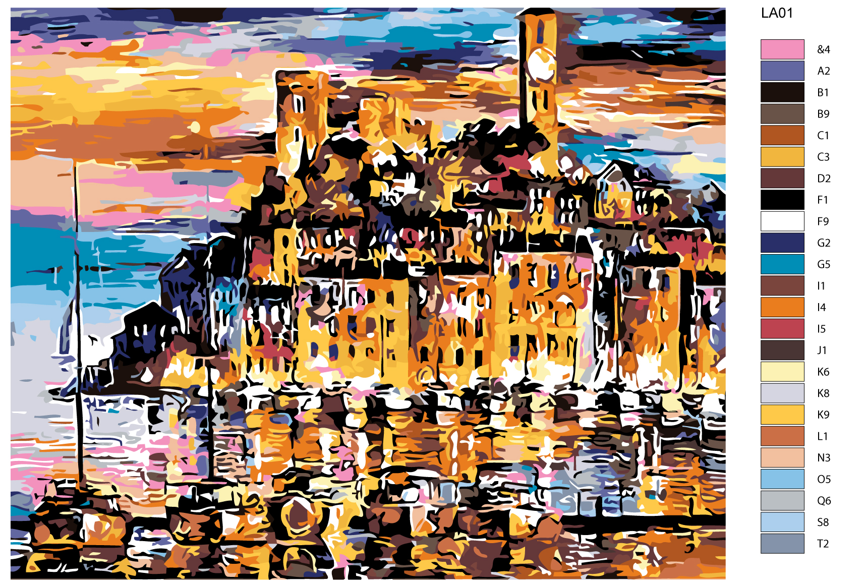 

Картина по номерам, 40 x 50, LA01, LA01