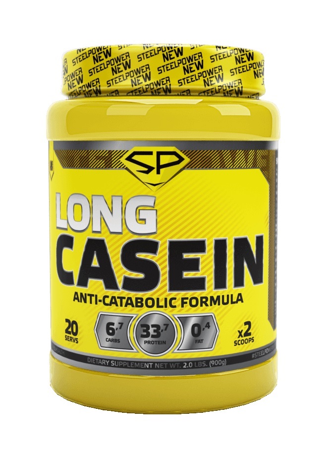 фото Протеин steel power nutrition casein long, 900 г, creamy caramel