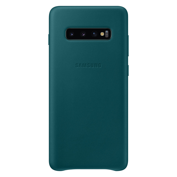 фото Чехол samsung leather cover для galaxy s10 plus green