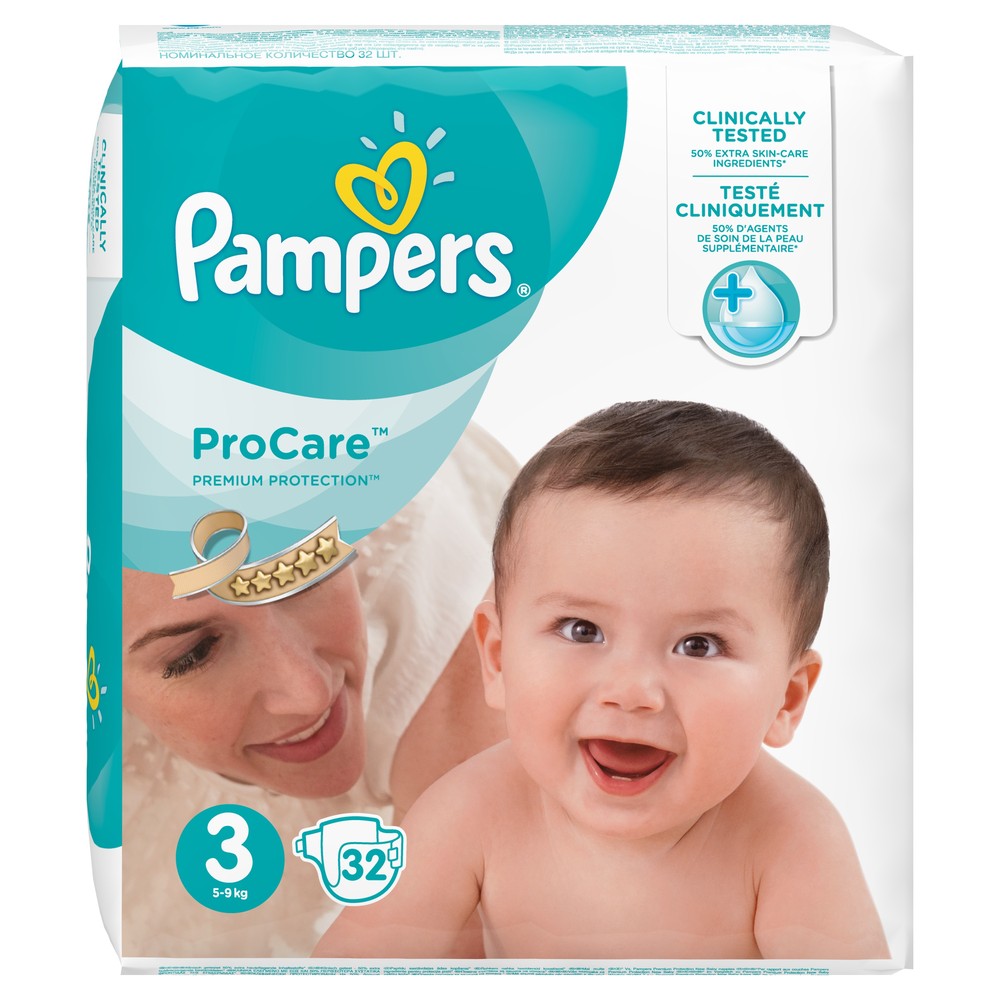 

Подгузники Pampers ProCare Midi 5-9 кг 32 шт.