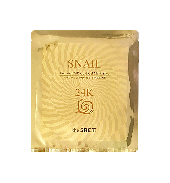 Маска для лица The Saem Snail Essential 24K Gold Gel Mask Sheet 30 г тонер для лица the saem snail essential ex wrinkle solution toner 150 мл
