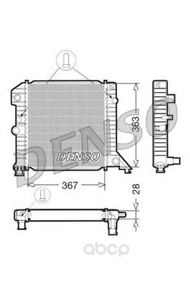 

Радиатор 367x363 Denso DRM33020