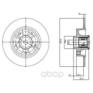 фото Тормозной диск delphi bg9112rs