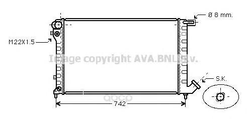 

Радиатор охлаждения двигателя Ava CN2145
