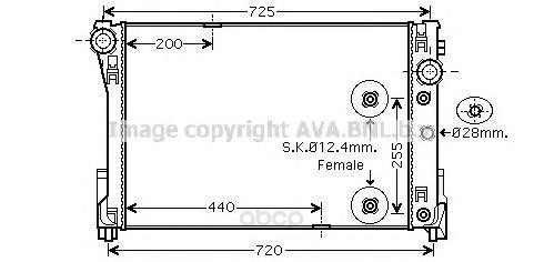 

Pадиатор системы охлаждения акпп MB W204, S204 07 Ava MS2452