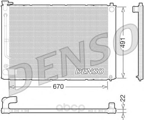 

Радиатор охлаждения двигателя DENSO DRM51011