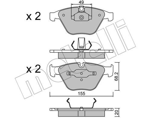 

Тормозные колодки METELLI дисковые 2205580