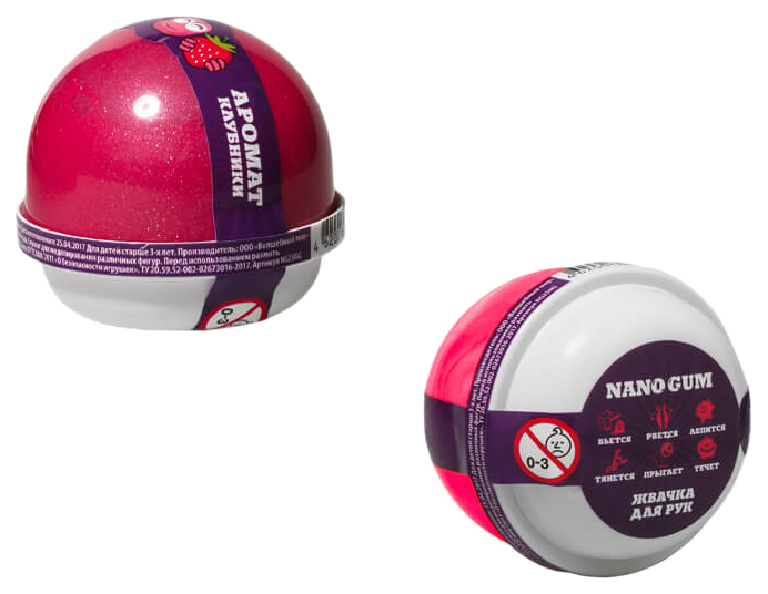

Жвачка для рук Фабрика игрушек Nano gum Аромат клубники 25 г