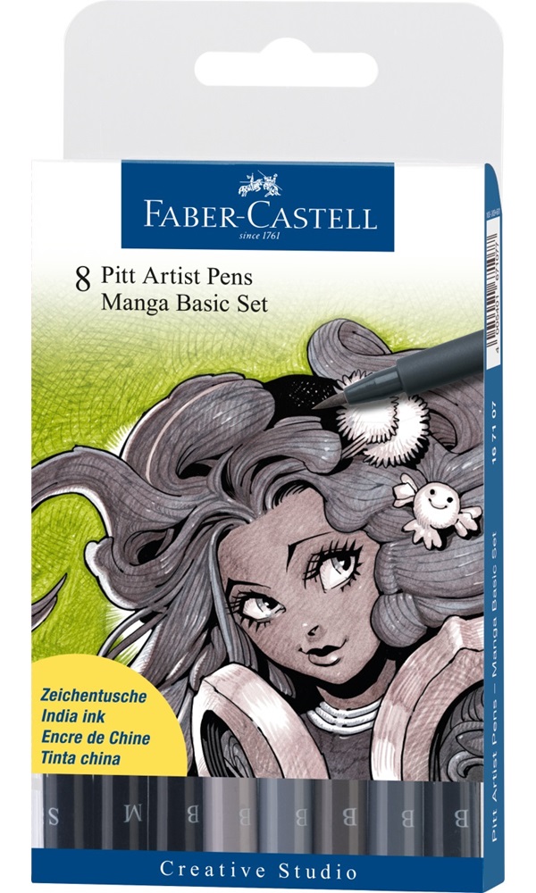 

Faber Castell Набор типов капиллярных ручек PITT Artist Pen Manga, базовый