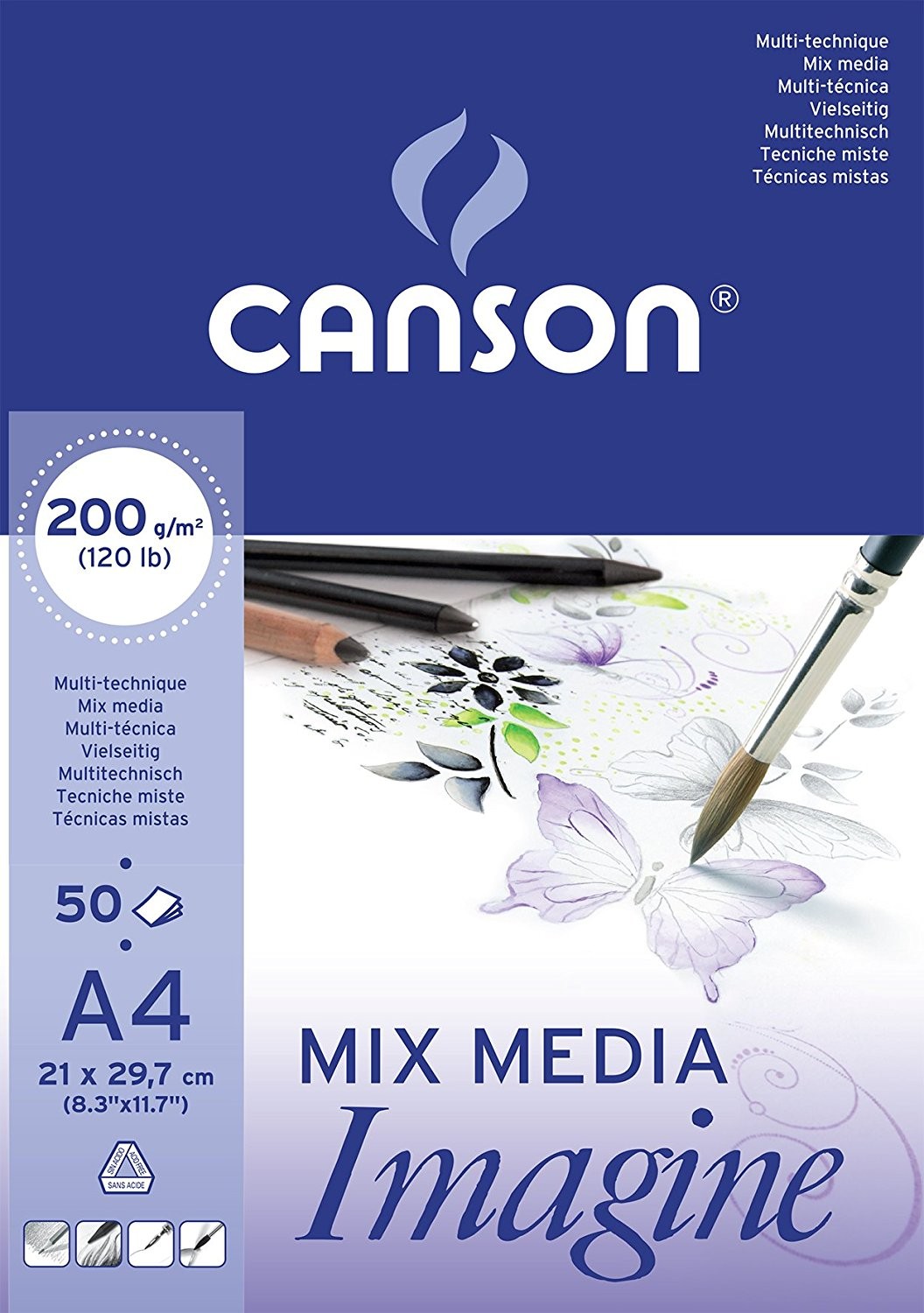 

Canson Альбом для графики Canson Imagine A4 мелкое зерно, 50 листов
