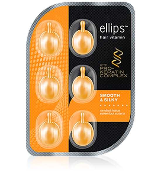 Масло Ellips PRO-KERATIN COMPLEX Smooth & Silky 6 капсул восстановление светлых волос