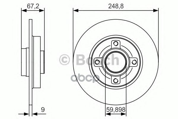 фото Тормозной диск bosch 0986479s42