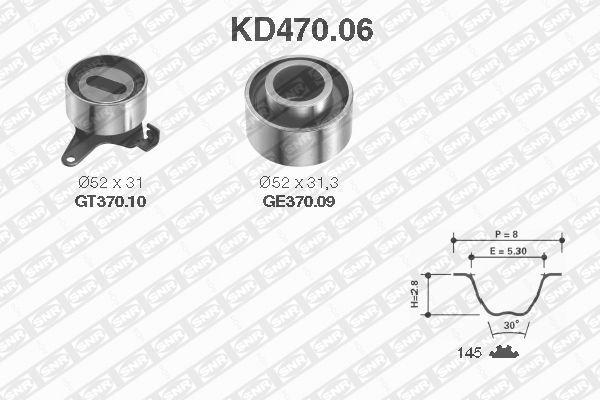 фото Комплект ремня грм snr kd470.06 ntn-snr