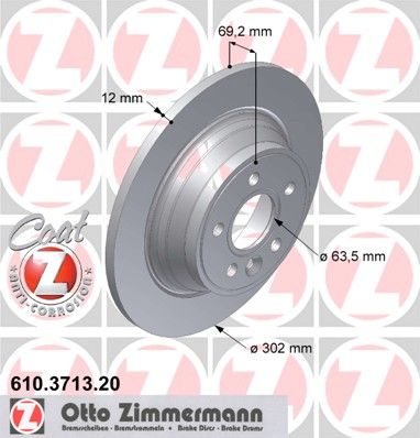 

Тормозной диск ZIMMERMANN 610.3713.20