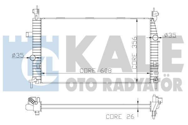 фото Радиатор охлаждения двигателя kale oto radyatör 342070