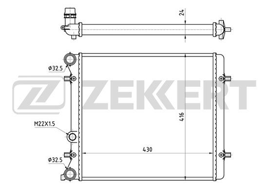 

Радиатор охлаждения двигателя ZEKKERT MK-1101