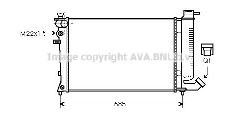 

Радиатор охлаждения двигателя AVA QUALITY COOLING CNA2135