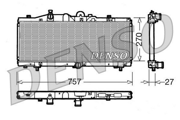 фото Радиатор охлаждения двигателя denso drm09010