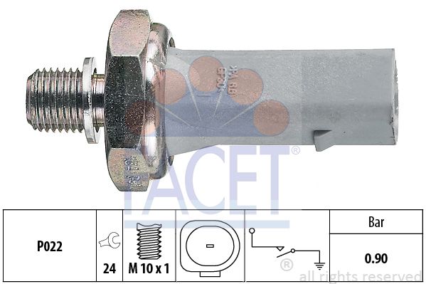 фото Датчик давления масла facet 7.0134