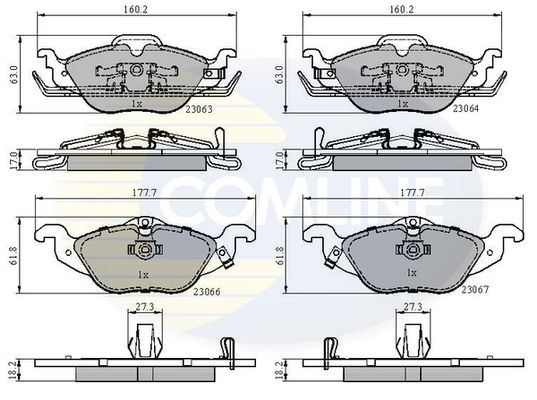 

Комплект тормозных колодок, дисковый тормоз COMLINE CBP3584