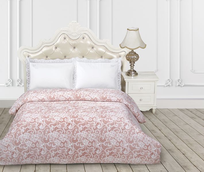 фото Комплект постельного белья veronica franko jiverny цвет: пудровый (2 спальное евро)
