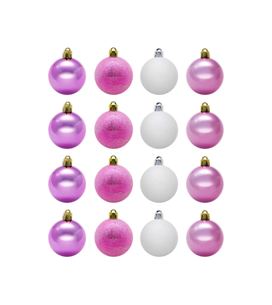 

Шар на ель Snowmen Е60038 16 шт. белый, розовый
