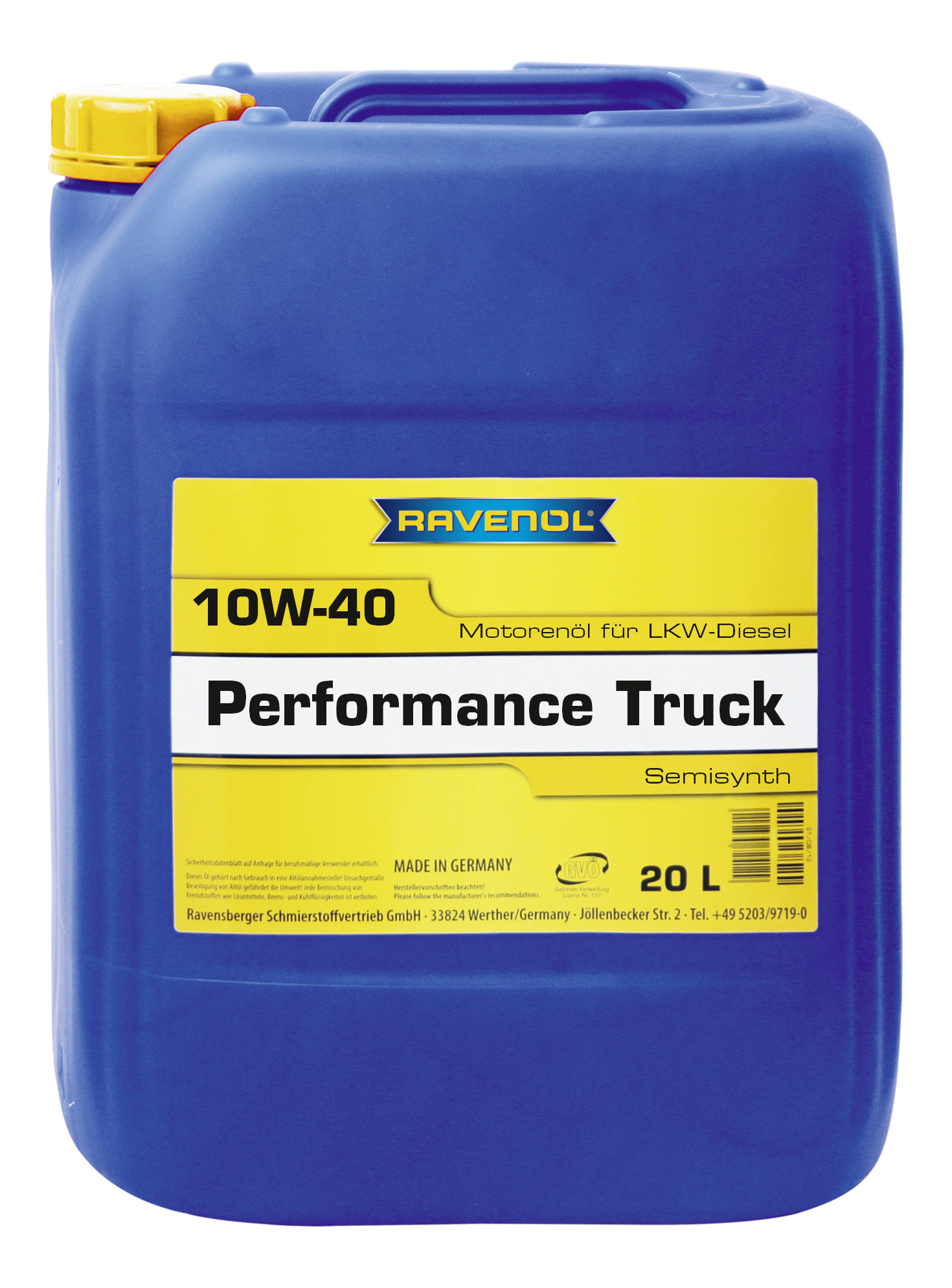 фото Моторное масло ravenol performance truck 10w-40 20л