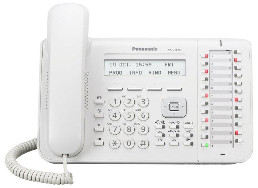 фото Телефон ip panasonic kx-dt543ru белый